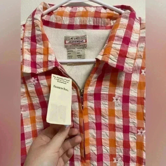 VINTAGE NWT - FASHION BUG - AT LAST JEANSWEAR - Women’s Zipper Blouse - Plus S - Picture 5 of 7